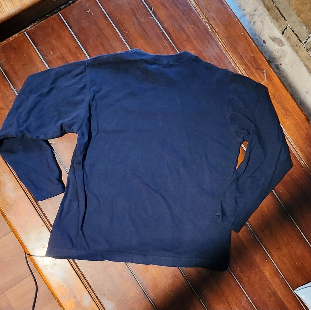 Burberry Boys Dark Blue Long Sleeve Tee - Picture 3 of 4